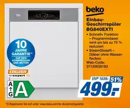 Expert Beko einbau-geschirrspüler bg840exti Angebot