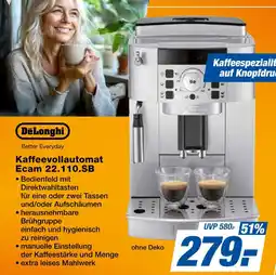 Expert Delonghi kaffeevollautomat ecam 22.110.sb Angebot