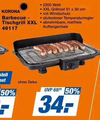 Expert Korona barbecue - tischgrill xxl Angebot