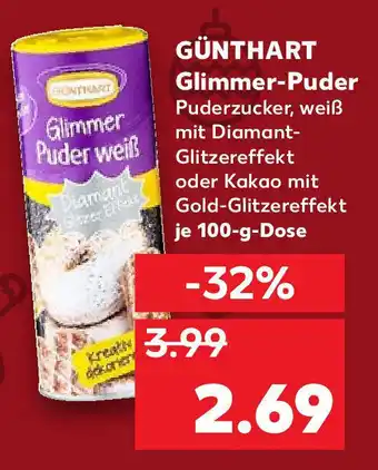 Kaufland Günthart Glimmer Puder 100g Dose Angebot