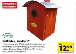 Hagebau Habau gmbh nistkasten „runddach“ Angebot