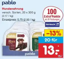 Netto Marken-Discount Pablo Hundenahrung Angebot