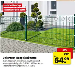 Hagebau Dekorzaun-doppelstabmatte Angebot