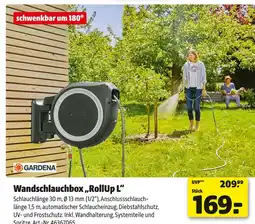 Hagebau Gardena wandschlauchbox rollup l Angebot