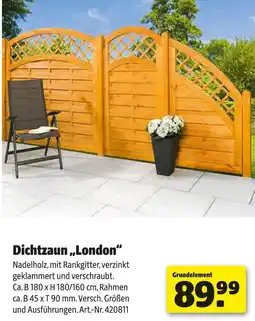 Hagebau Dichtzaun london Angebot