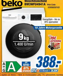 Expert Beko waschmaschine bm3wfu4941a Angebot