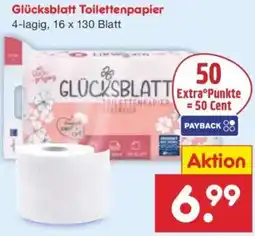 Netto Marken-Discount Glücksblatt Toilettenpapier Angebot