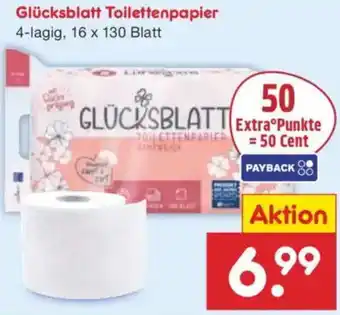 Netto Marken-Discount Glücksblatt Toilettenpapier Angebot