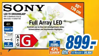 Expert Sony led tv xr55x90laep Angebot