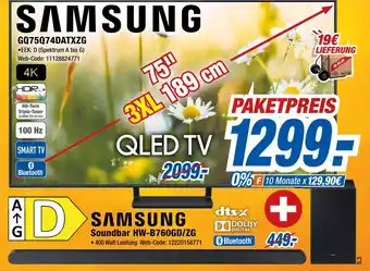Expert Samsung qled tv gq75q74datxzg Angebot