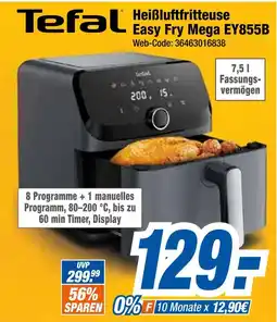 Expert Tefal heißluftfritteuse easy fry mega ey855b Angebot