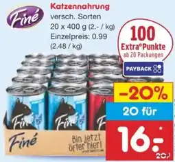 Netto Marken-Discount Finé Katzennahrung Angebot