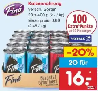 Netto Marken-Discount Finé Katzennahrung Angebot