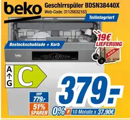 Expert Beko geschirrspüler bdsn38440x Angebot