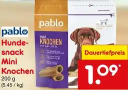Netto Marken-Discount Pablo Hundesnack Mini Knochen Angebot