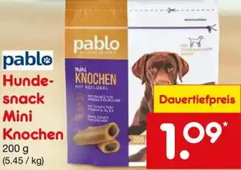 Netto Marken-Discount Pablo Hundesnack Mini Knochen Angebot