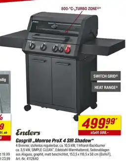 toom Baumarkt Enders gasgrill „monroe prox 4 sir shadow“ Angebot