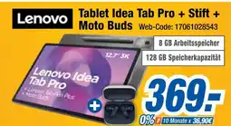 Expert Lenovo tablet idea tab pro + stift + moto buds Angebot