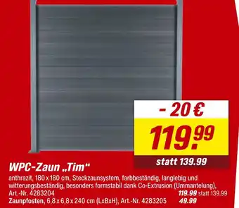 toom Baumarkt Wpc-zaun „tim“ Angebot