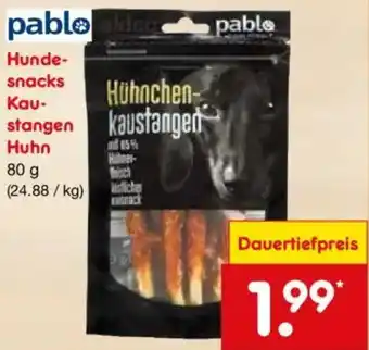 Netto Marken-Discount Pablo Hundesnacks Kaustangen Huhn Angebot