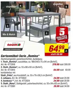 toom Baumarkt Toom gartenmöbel-serie romina Angebot