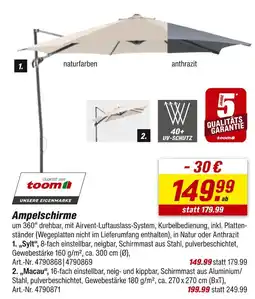 toom Baumarkt Toom ampelschirme Angebot