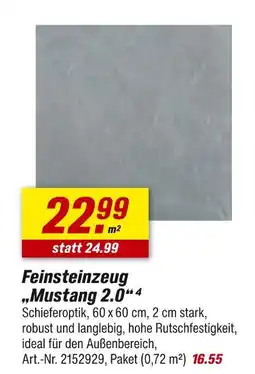 toom Baumarkt Feinsteinzeug „mustang 2.0“ Angebot