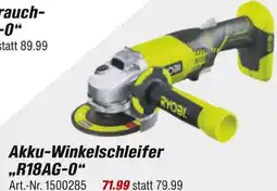 toom Baumarkt Ryobi akku-winkelschleifer „r18ag-0“ Angebot