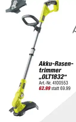 toom Baumarkt Ryobi akku-rasentrimmer „olt1832“ Angebot