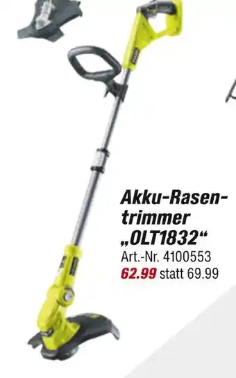 toom Baumarkt Ryobi akku-rasentrimmer „olt1832“ Angebot