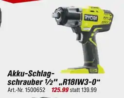 toom Baumarkt Ryobi akku-schlagschrauber 1/2'' r18iw3-0 Angebot