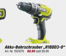 toom Baumarkt Ryobi akku-bohrschrauber „r18dd3-0“ Angebot