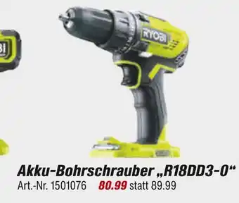 toom Baumarkt Ryobi akku-bohrschrauber „r18dd3-0“ Angebot