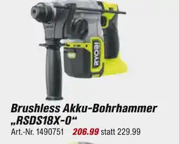 toom Baumarkt Ryobi brushless akku-bohrhammer „rsds18x-0“ Angebot