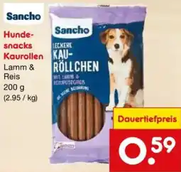 Netto Marken-Discount Sancho Hundesnacks Kaurollen Angebot