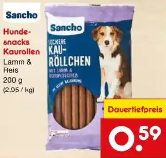 Netto Marken-Discount Sancho Hundesnacks Kaurollen Angebot