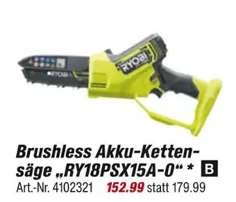toom Baumarkt Ryobi brushless akku-kettensäge Angebot