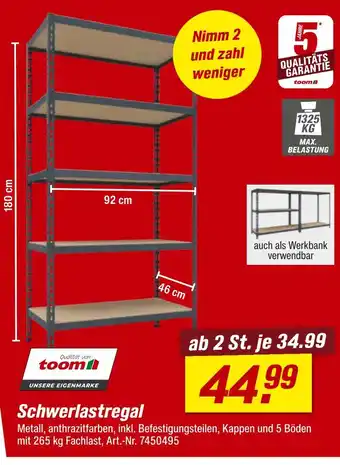 toom Baumarkt Toom schwerlastregal Angebot