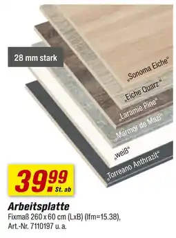 toom Baumarkt Arbeitsplatte Angebot