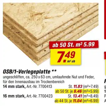 toom Baumarkt Osb/1-verlegeplatte Angebot