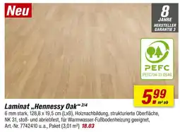 toom Baumarkt Pefc laminat „hennessy oak“ 2/4 Angebot