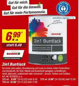 toom Baumarkt Toom 2in1 buntlack Angebot