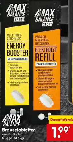 Netto Marken-Discount MAX BALANCE Brausetabletten Angebot