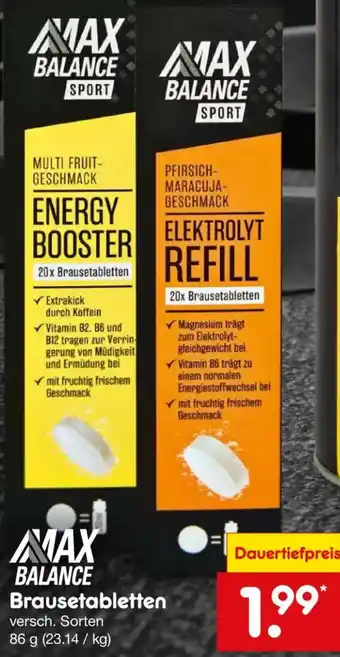Netto Marken-Discount MAX BALANCE Brausetabletten Angebot