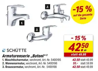 toom Baumarkt Schütte waschtischarmatur oder wannenarmatur oder brausearmatur Angebot