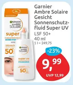 Budni Garnier ambre solaire gesicht sonnenschutzfluid super uv Angebot