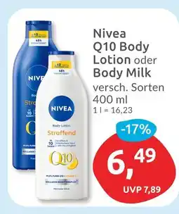 Budni Nivea q10 body lotion oder body milk Angebot
