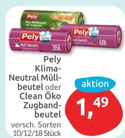 Budni Pely klima-neutral müllbeutel oder clean öko zugbandbeutel Angebot