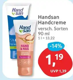 Budni Handsan handcreme Angebot