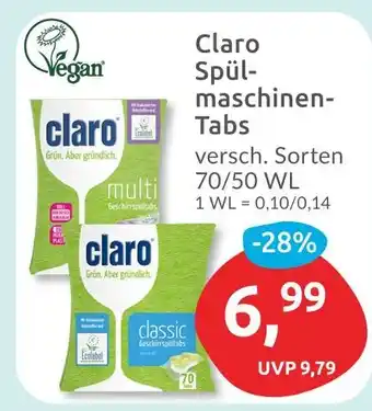 Budni Claro spülmaschinen-tabs Angebot